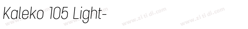 Kaleko 105 Light字体转换